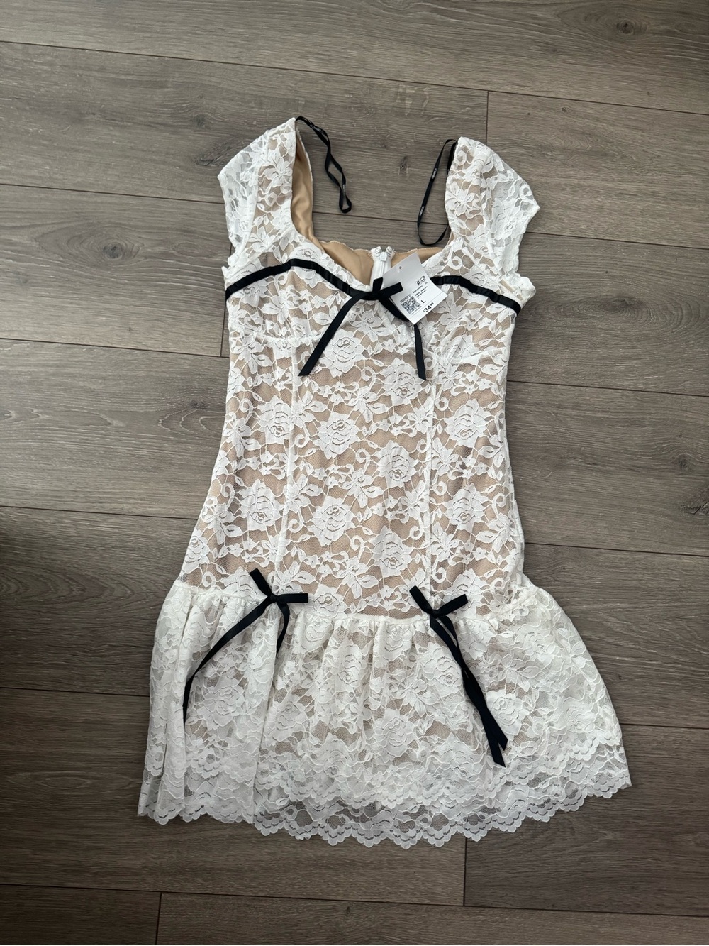 Black and White coquette dress